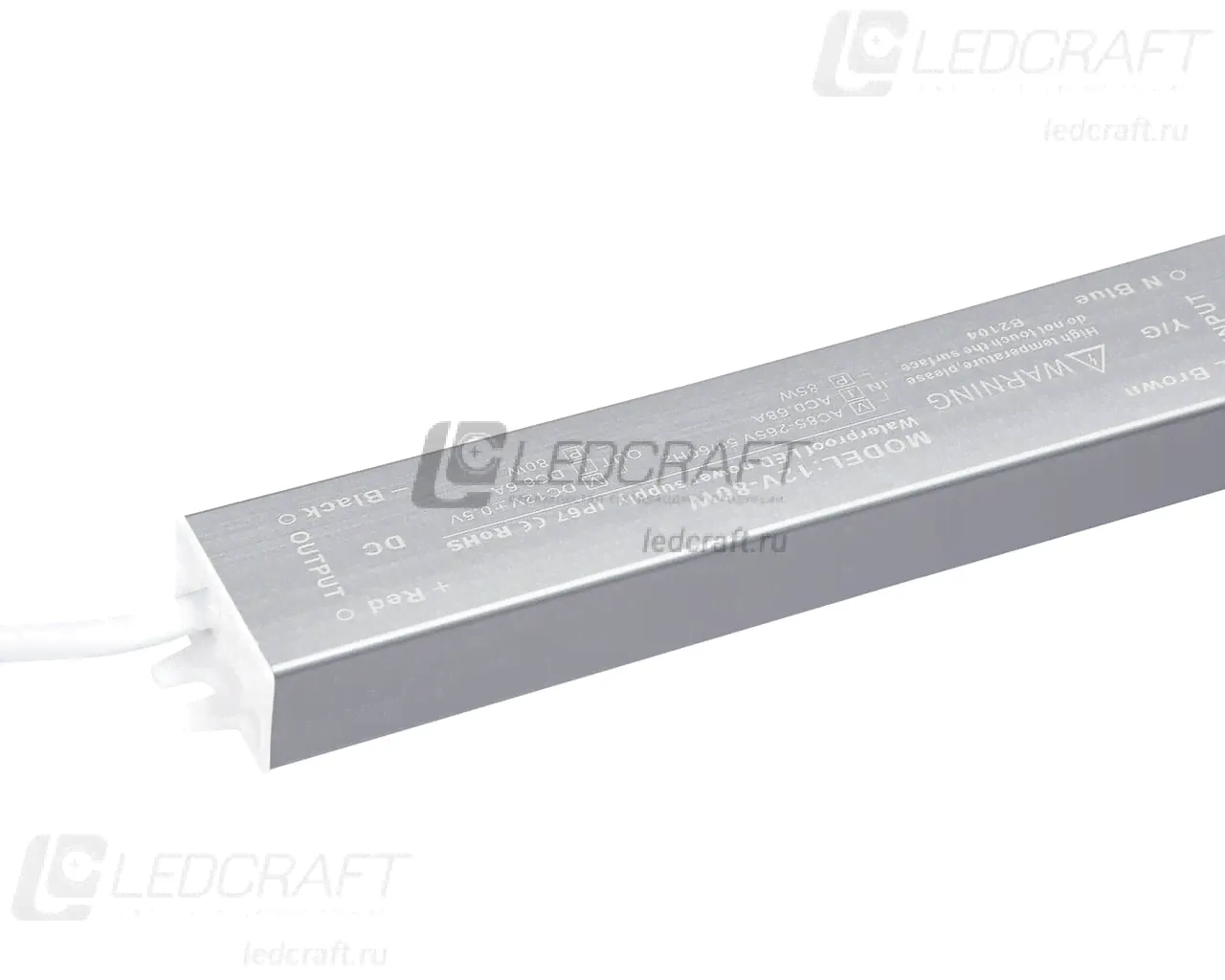 Блок питания LC-WP-80W-12V IP67 6.5 А 220x40x22-1